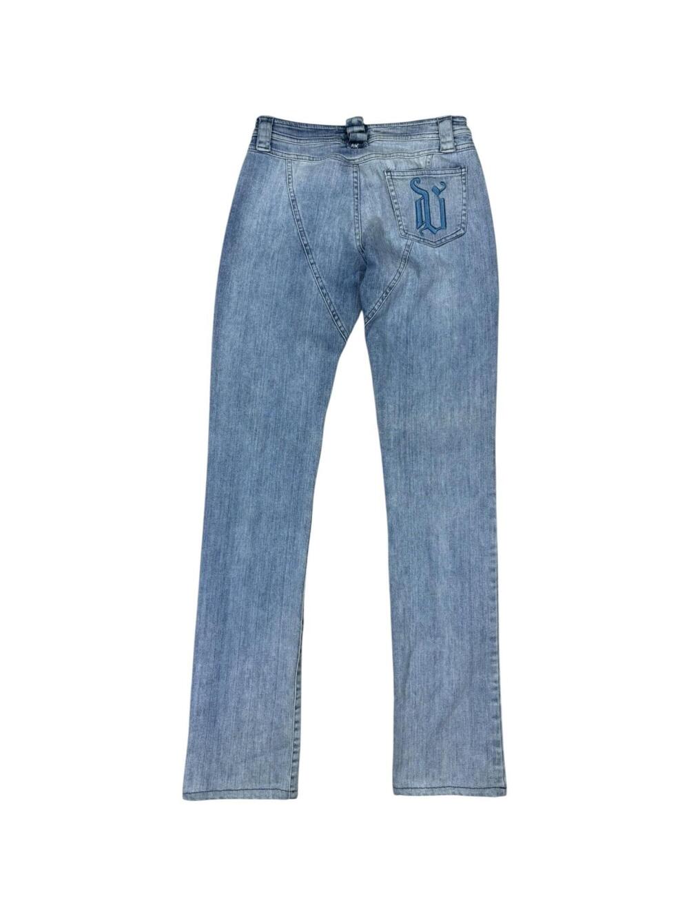 Versace Medusa Button Low Rise Vintage Jeans